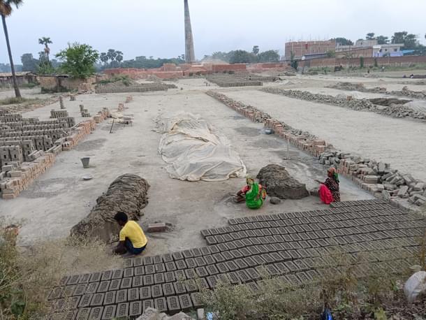 Chimney near industrial area